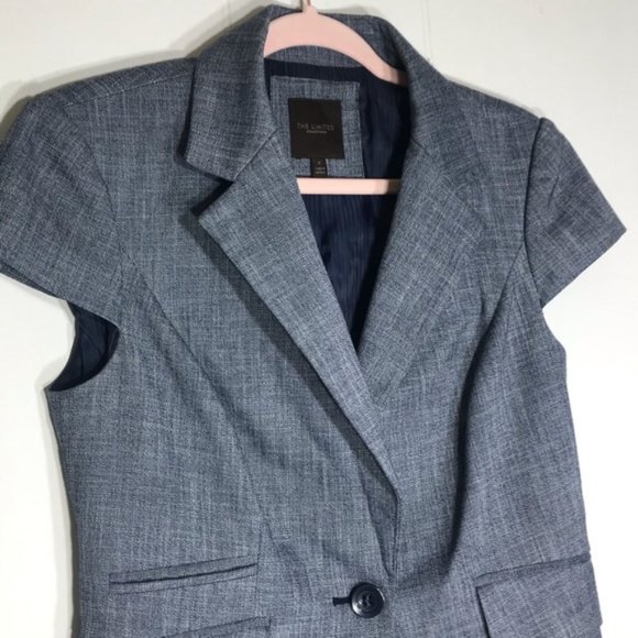 The Limited Gray Short cap-sleeve business jacket - Picture 2 of 10